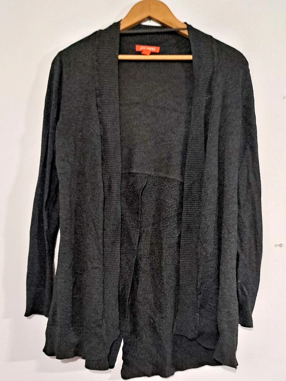 Joe Fresh Open Front Long Cardigan Gray Large Like New